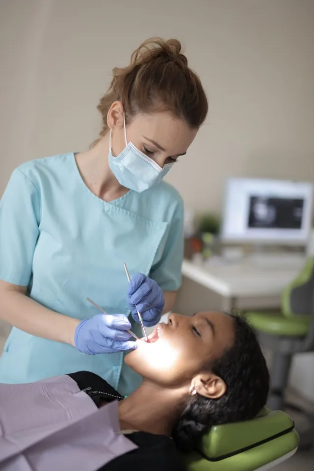 dentist working on patient